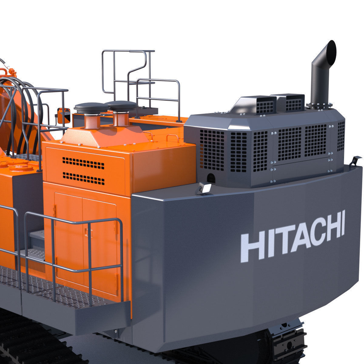 Excavator Hitachi EX1200-7 3D model_14
