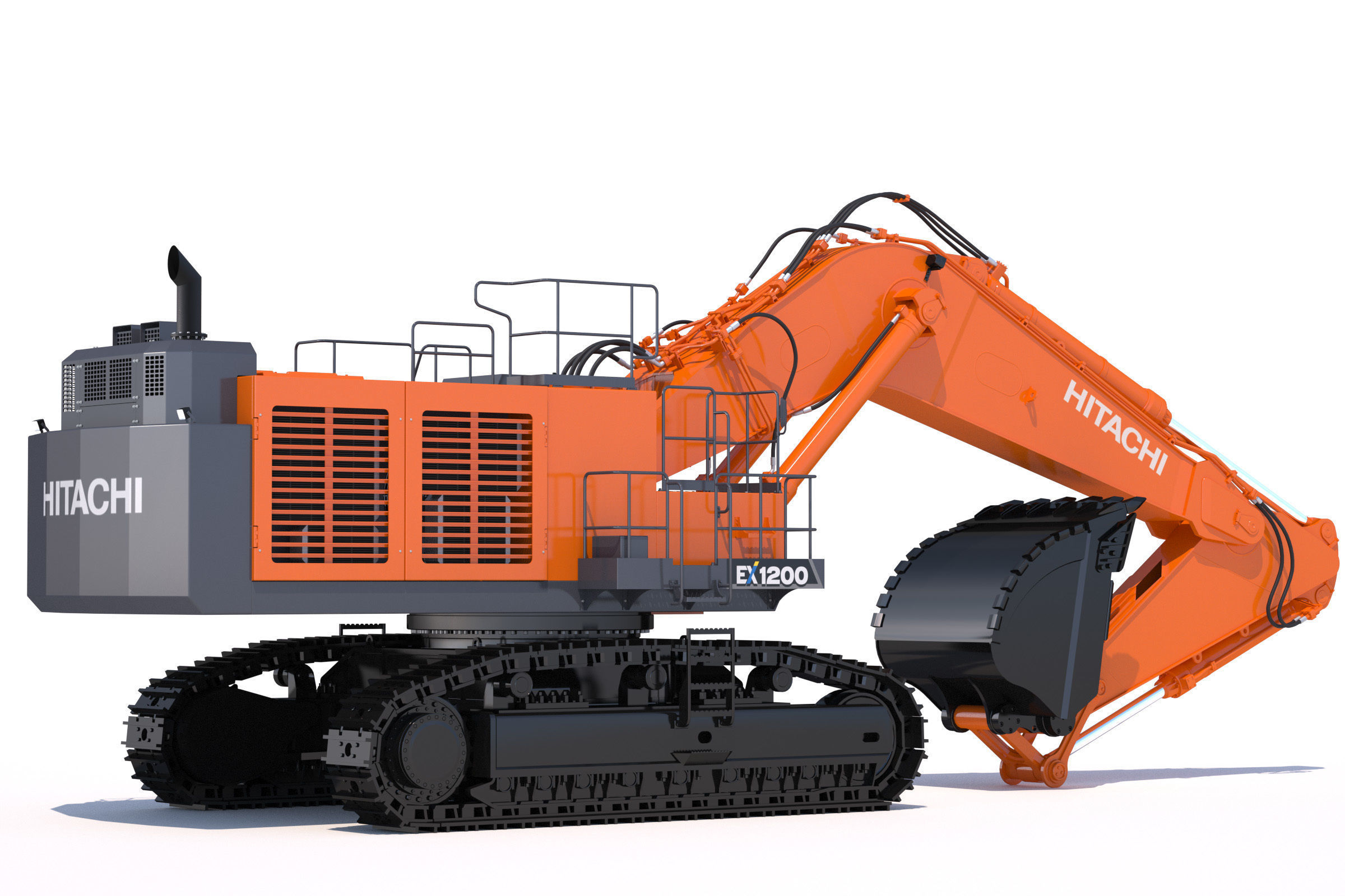 Excavator Hitachi EX1200-7 3D model_3