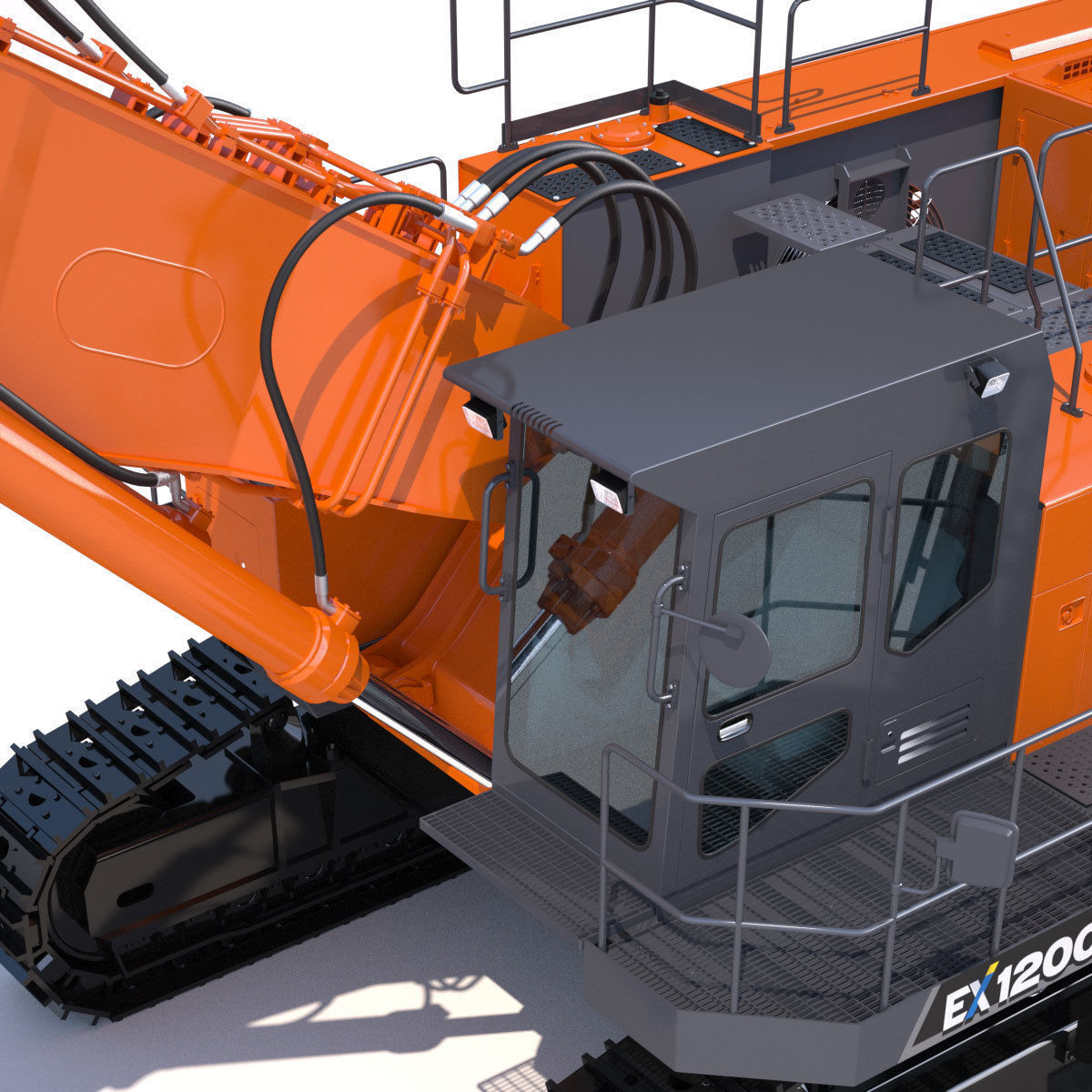 Excavator Hitachi EX1200-7 3D model_18