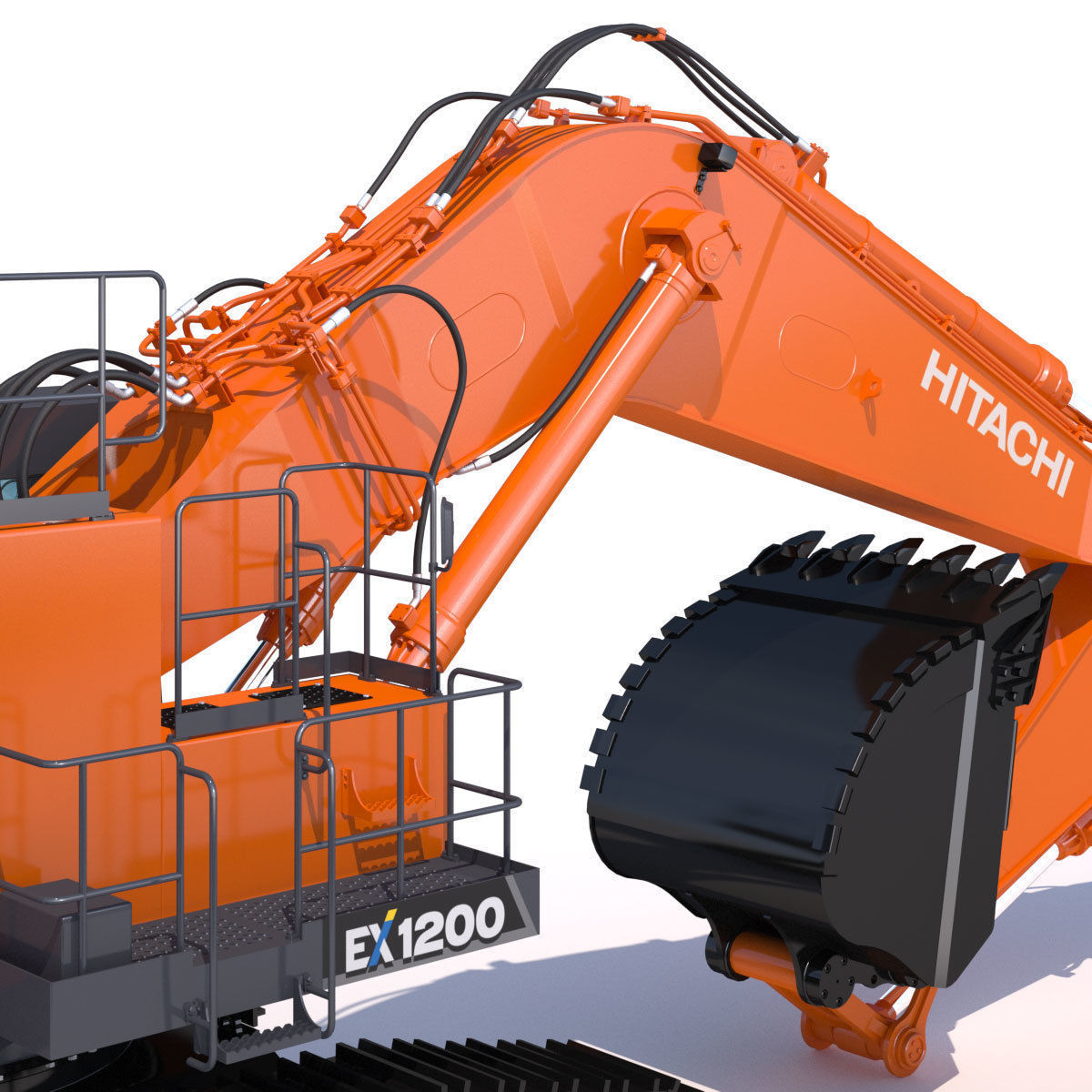 Excavator Hitachi EX1200-7 3D model_16