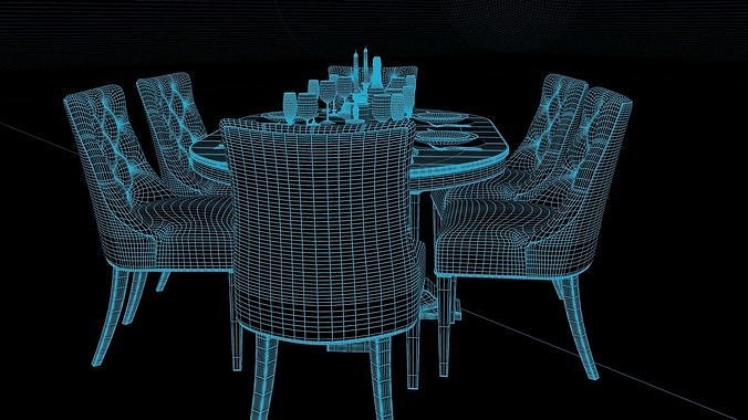 Tenarchstudio karh dining 01 render ready vray and corona 3D model 6