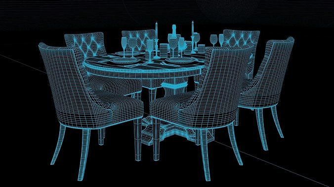 Tenarchstudio karh dining 01 render ready vray and corona 3D model 3