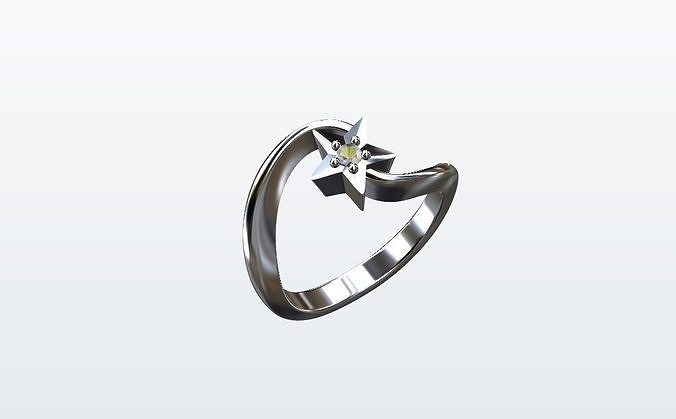 star ring 3D print model