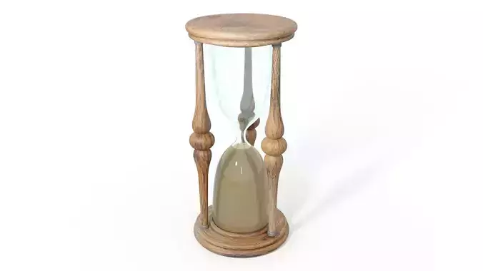 Vintage Hourglass 3D model