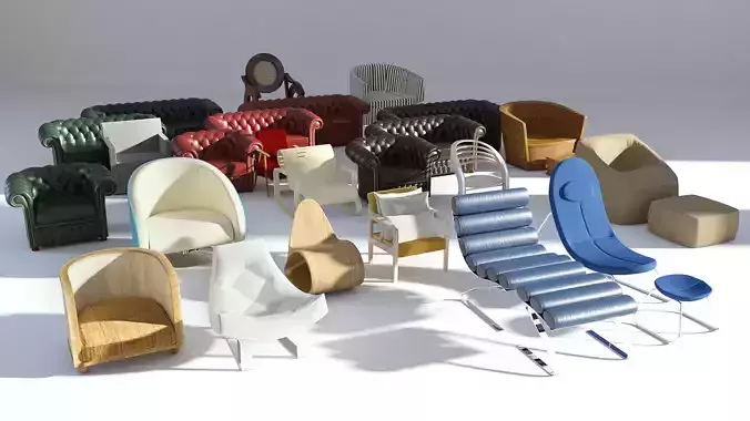 Armchairs Set lounge chair - lounge chair