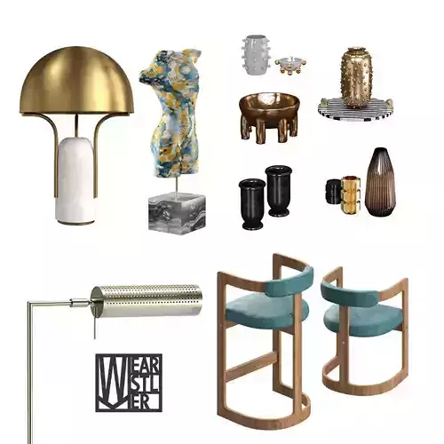 Kelly Wearstler Essentials 1 3D Model Collection