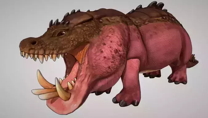 Chimera 3d model dinosaur Low-poly 3D model