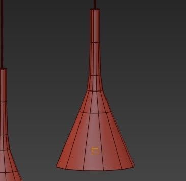 Coppe four different colored pendant lights hanging 3D model_1