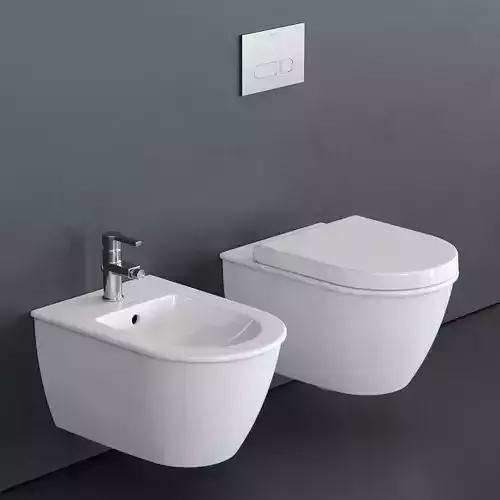 Duravit Darling New Wall-hung WC Low-poly 3D model