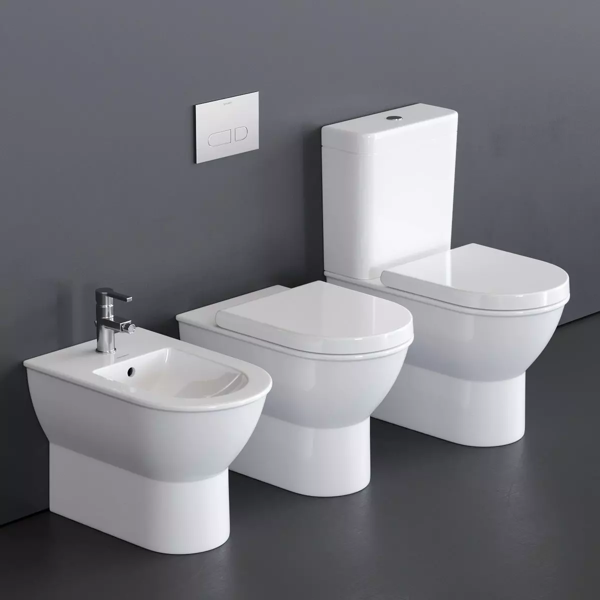 Duravit Darling New WC Low-poly 3D model_0