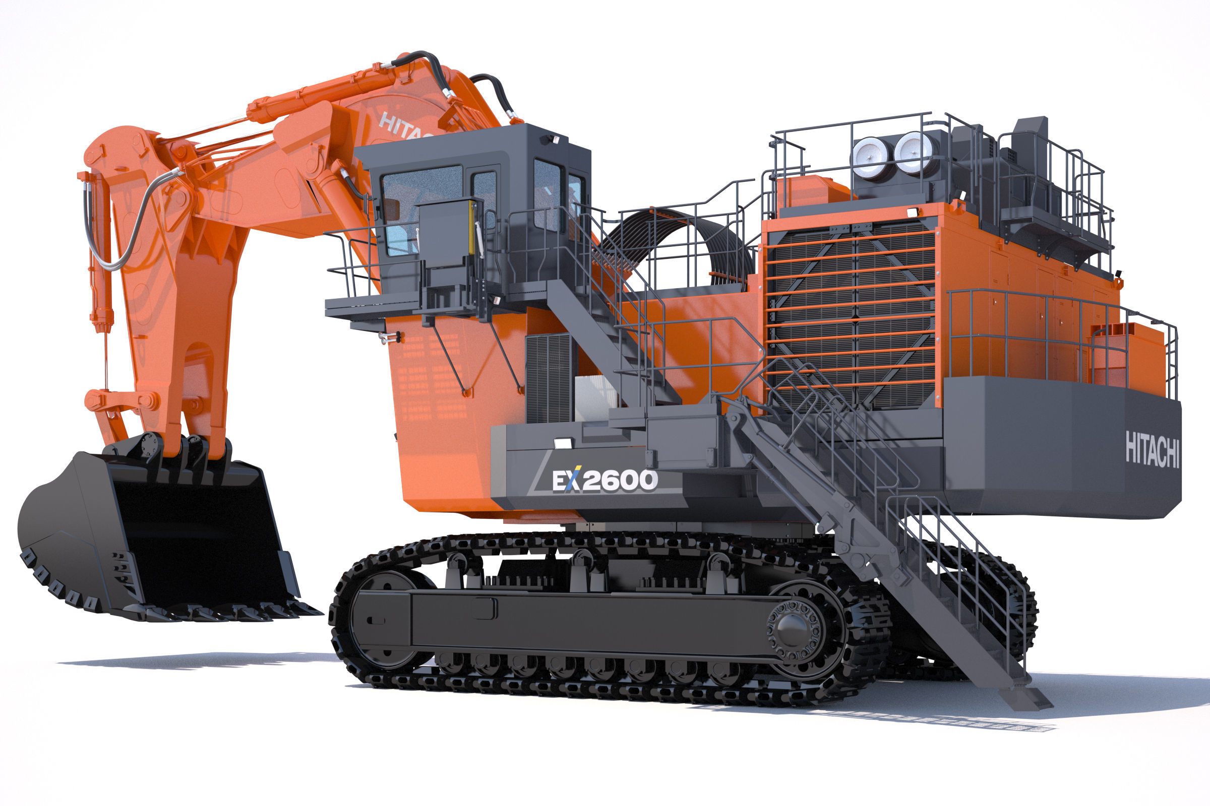 Excavator Hitachi EX2600-7 3D model_4