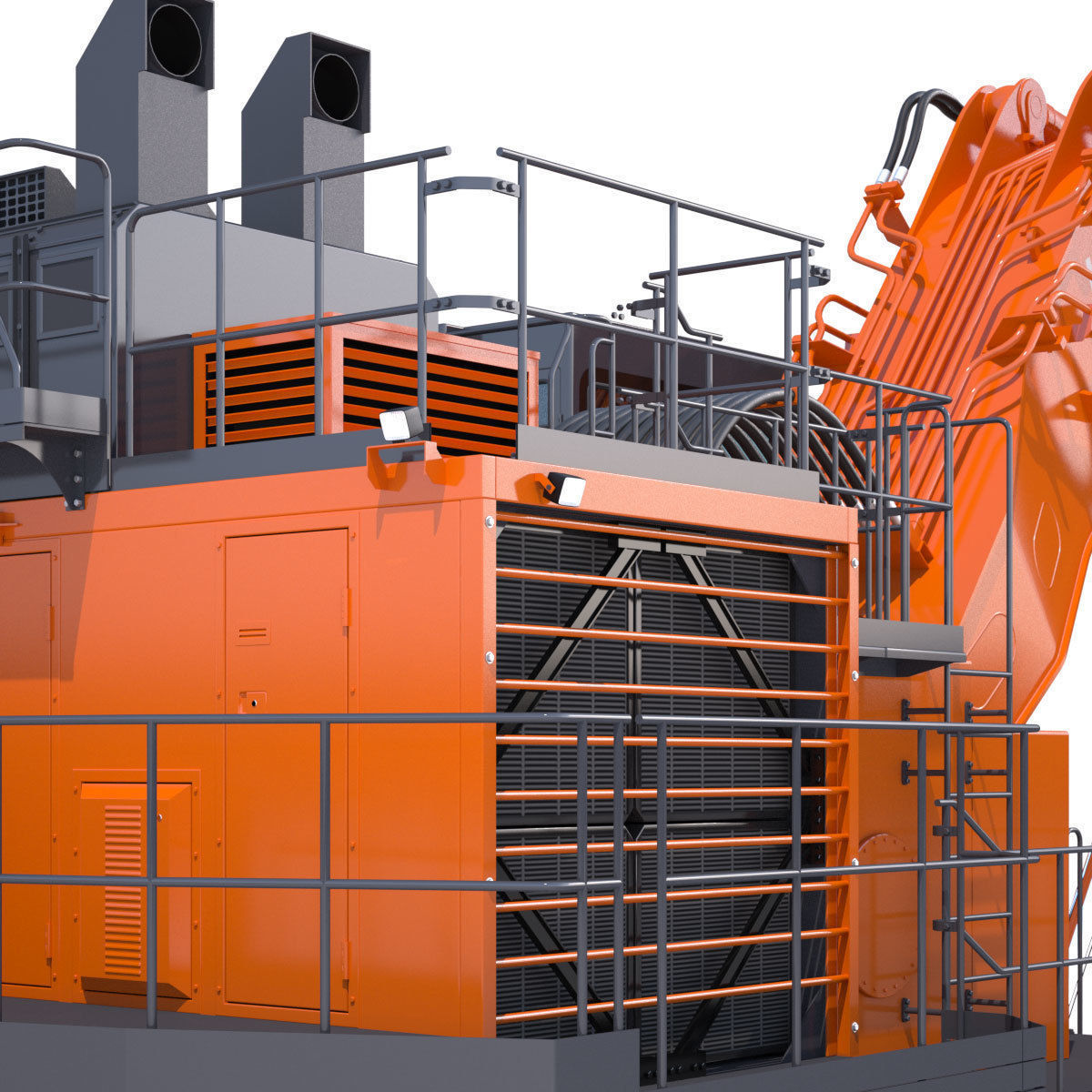 Excavator Hitachi EX2600-7 3D model_13