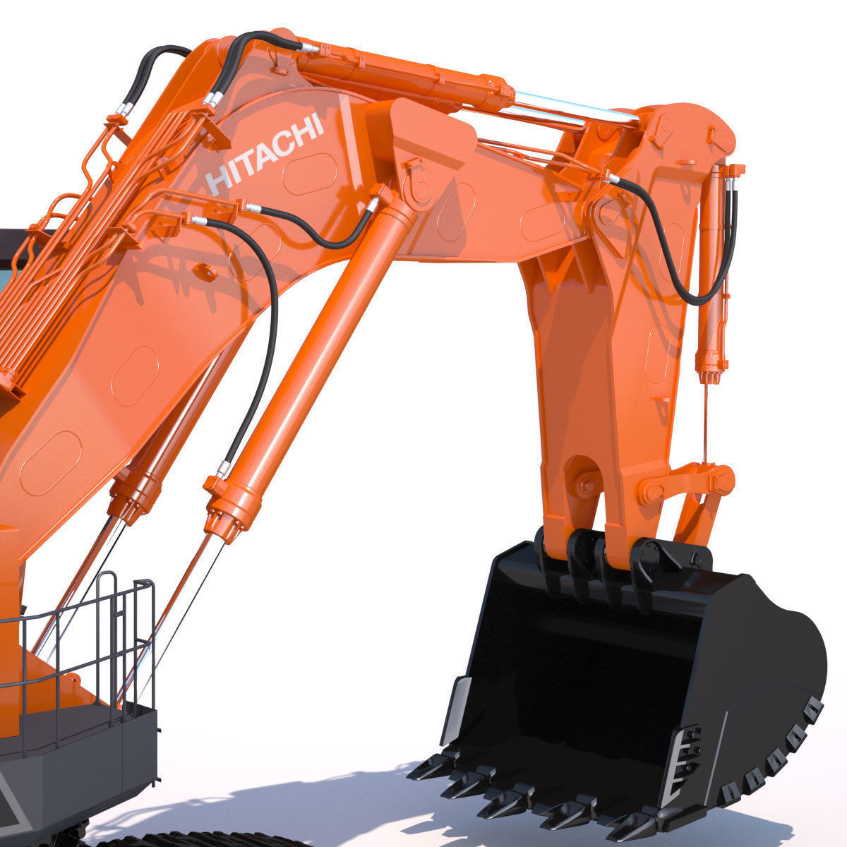 Excavator Hitachi EX2600-7 3D model_14