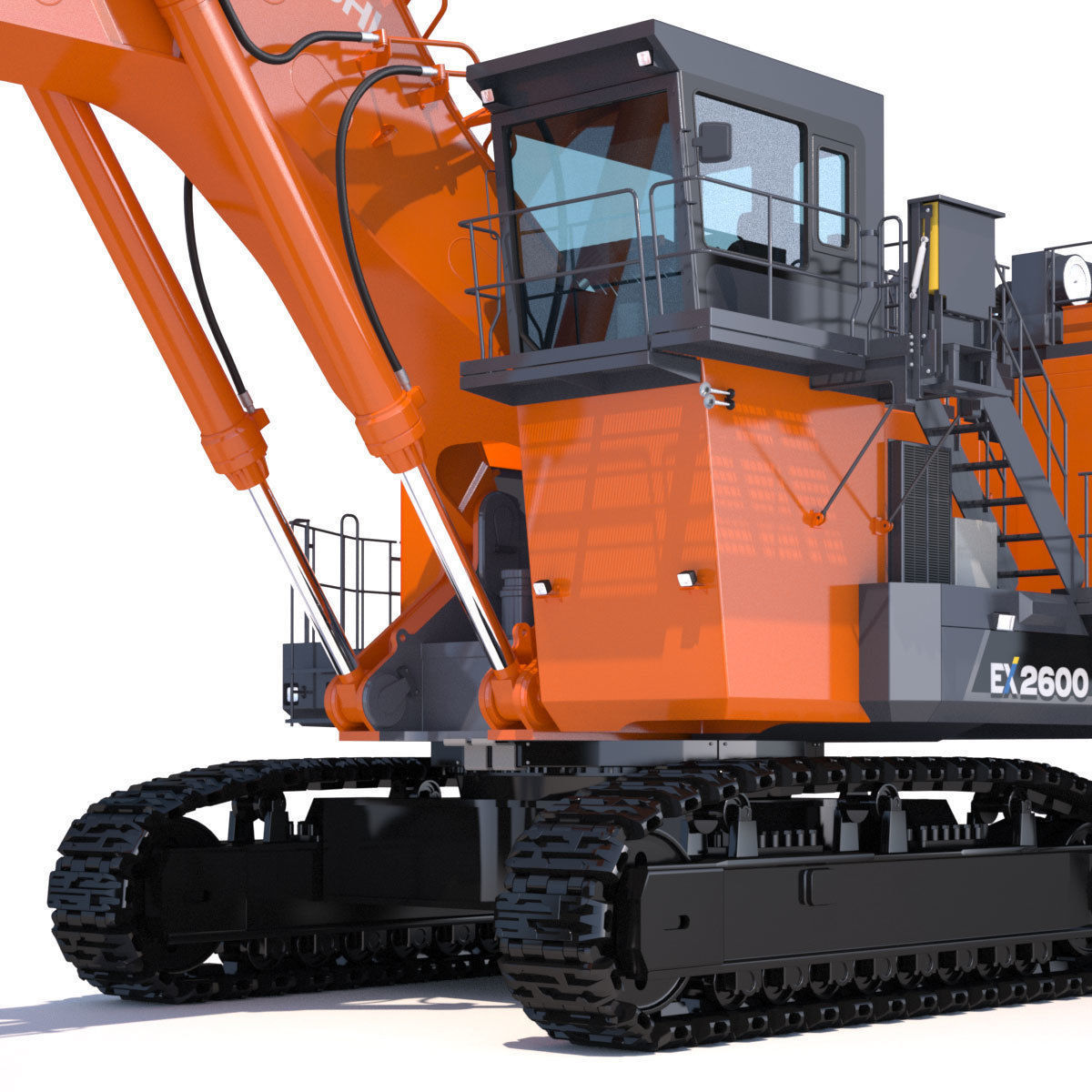 Excavator Hitachi EX2600-7 3D model_10
