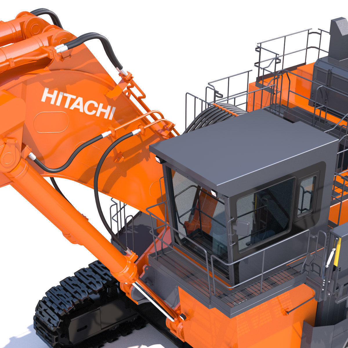 Excavator Hitachi EX2600-7 3D model_16