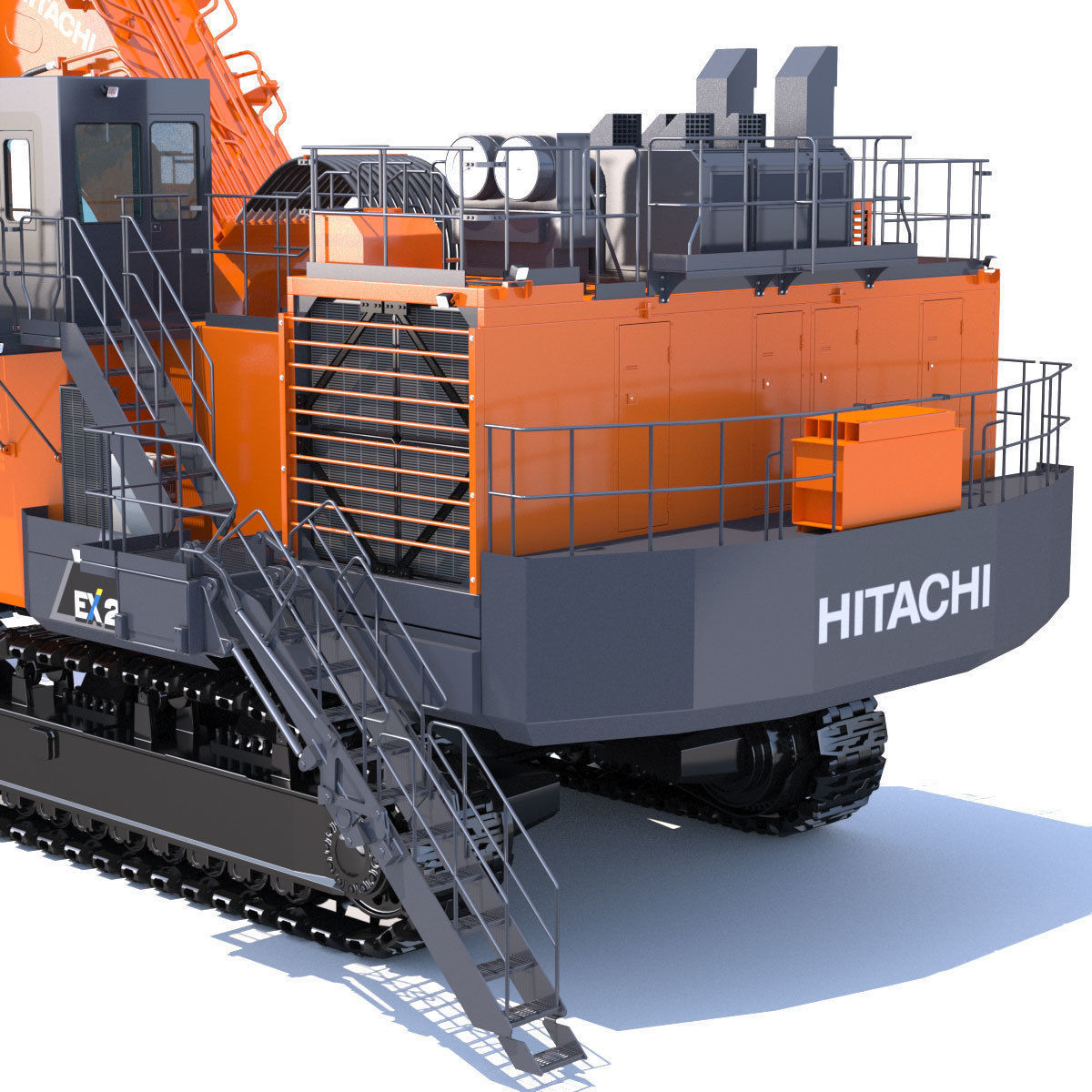 Excavator Hitachi EX2600-7 3D model_12