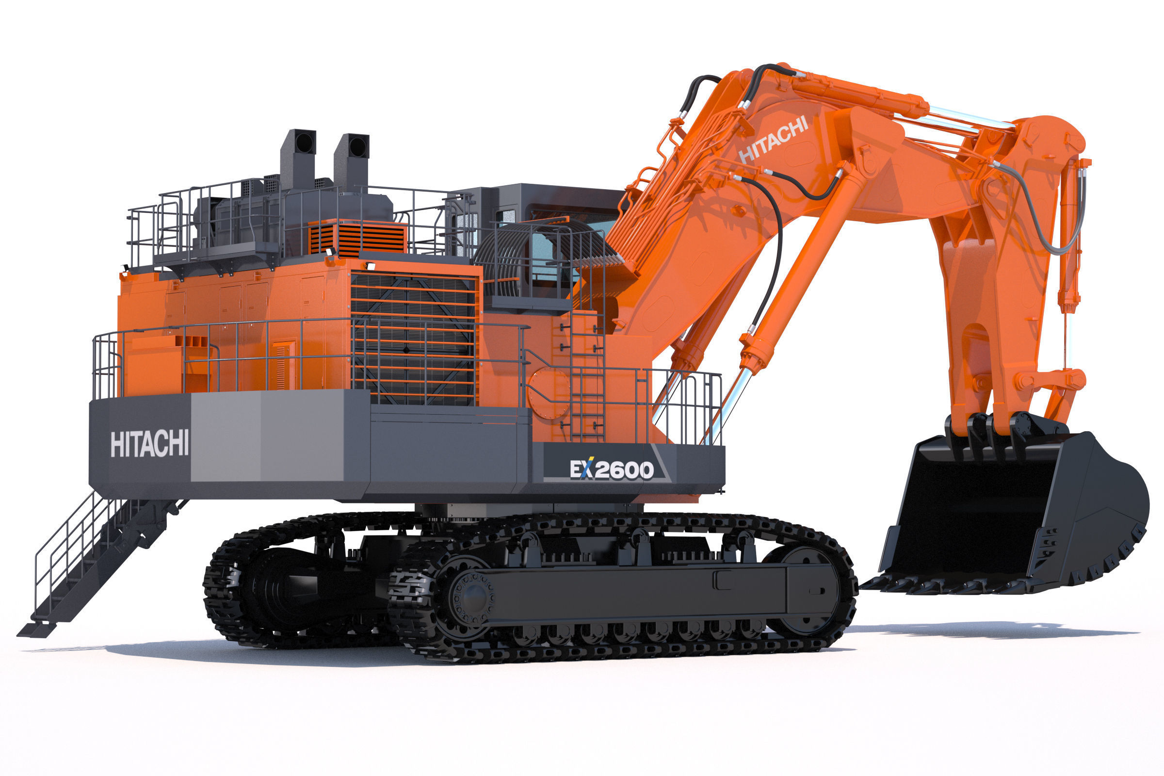 Excavator Hitachi EX2600-7 3D model_3