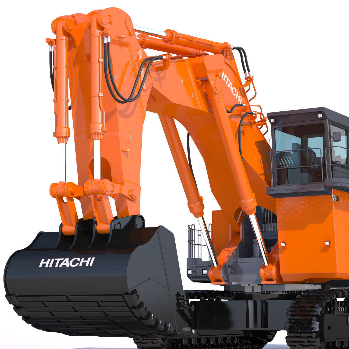Excavator Hitachi EX2600-7 3D model_15