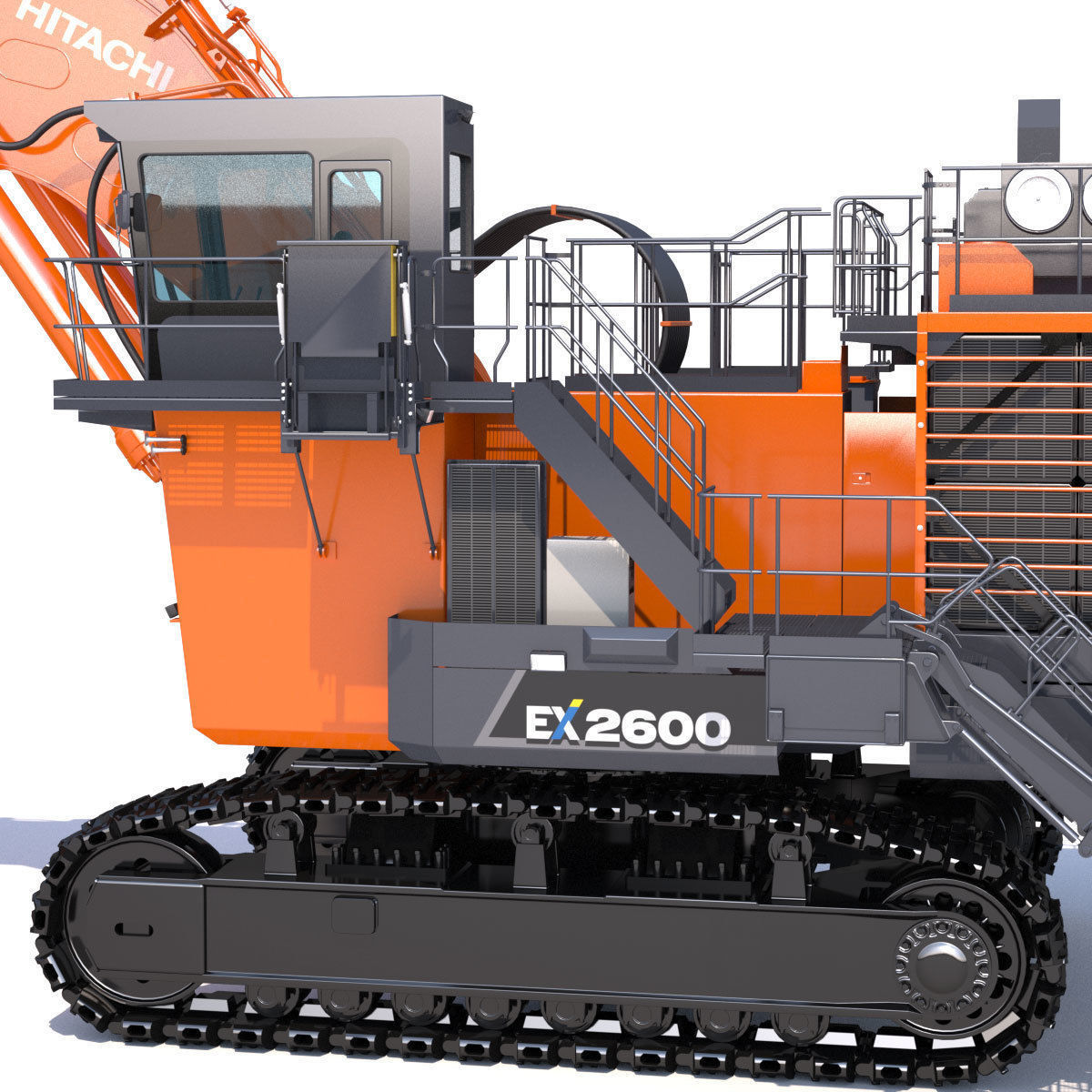 Excavator Hitachi EX2600-7 3D model_11