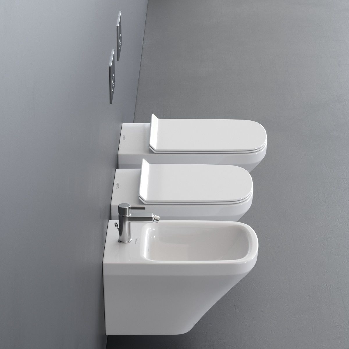 Duravit DuraStyle Wall-hung WC Low-poly 3D model_1