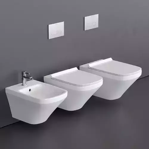 Duravit DuraStyle Wall-hung WC Low-poly 3D model