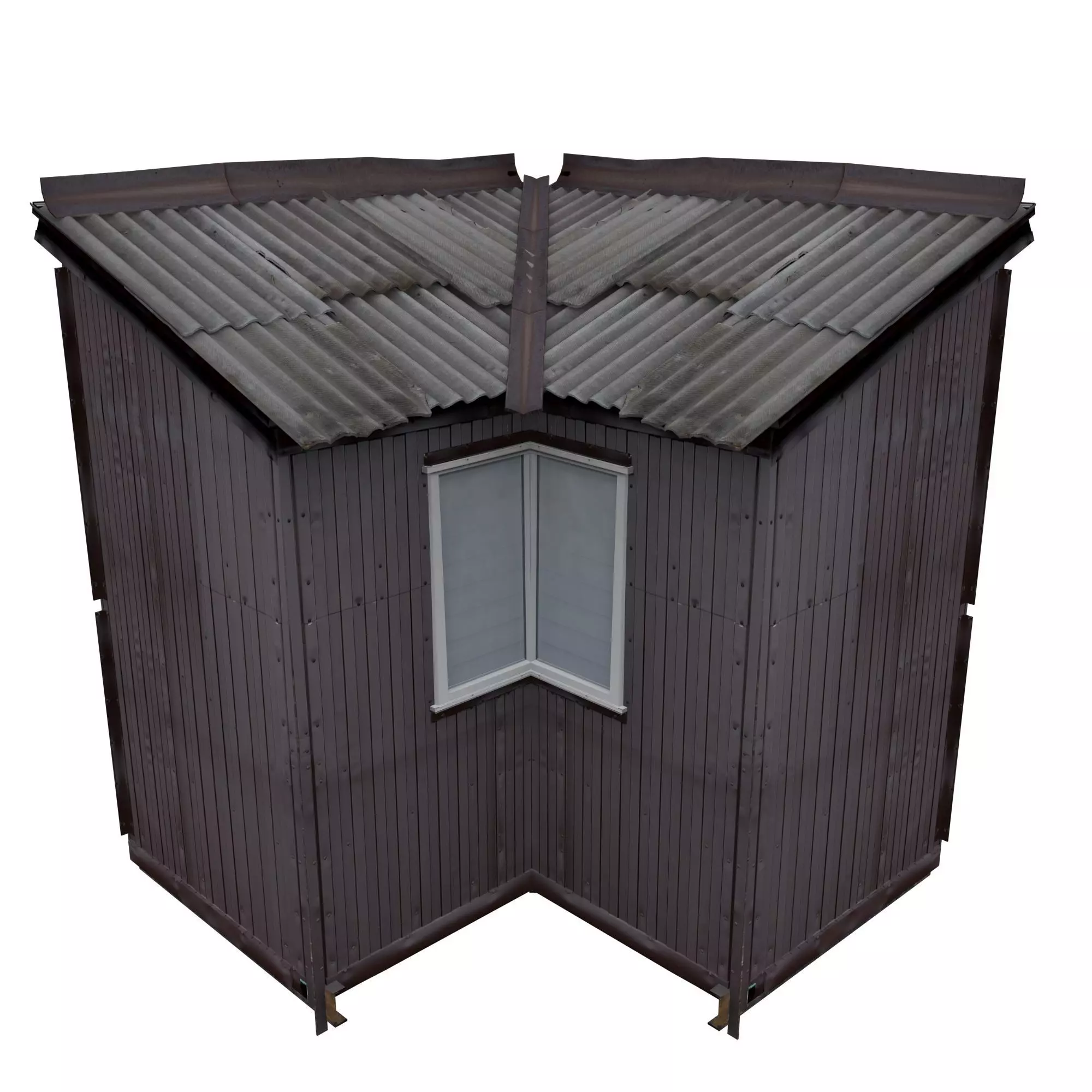 Balcony metais 01 74 Corner window for Russia Low-poly 3D model