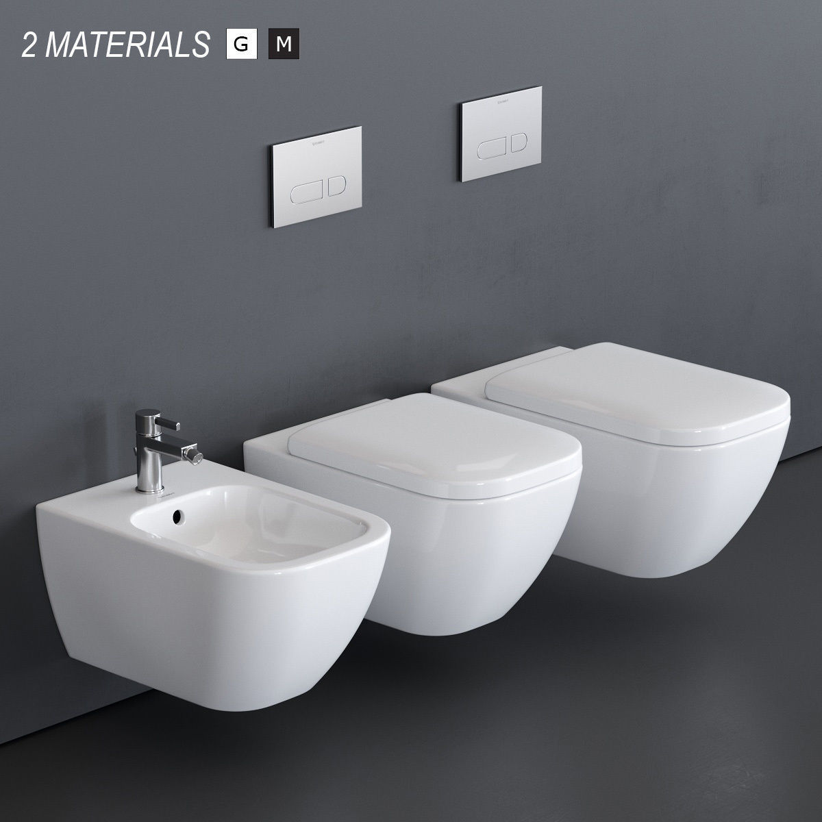 3D model Duravit HAPPY D 2 Wallhung WC VR / AR / lowpoly CGTrader