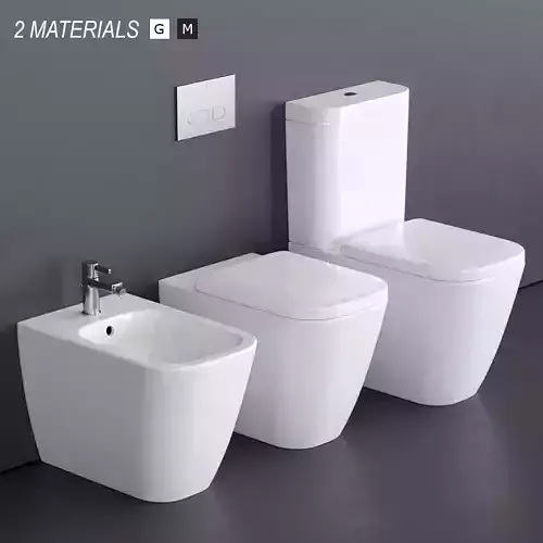 Duravit HAPPY D 2 WC Low-poly 3D model