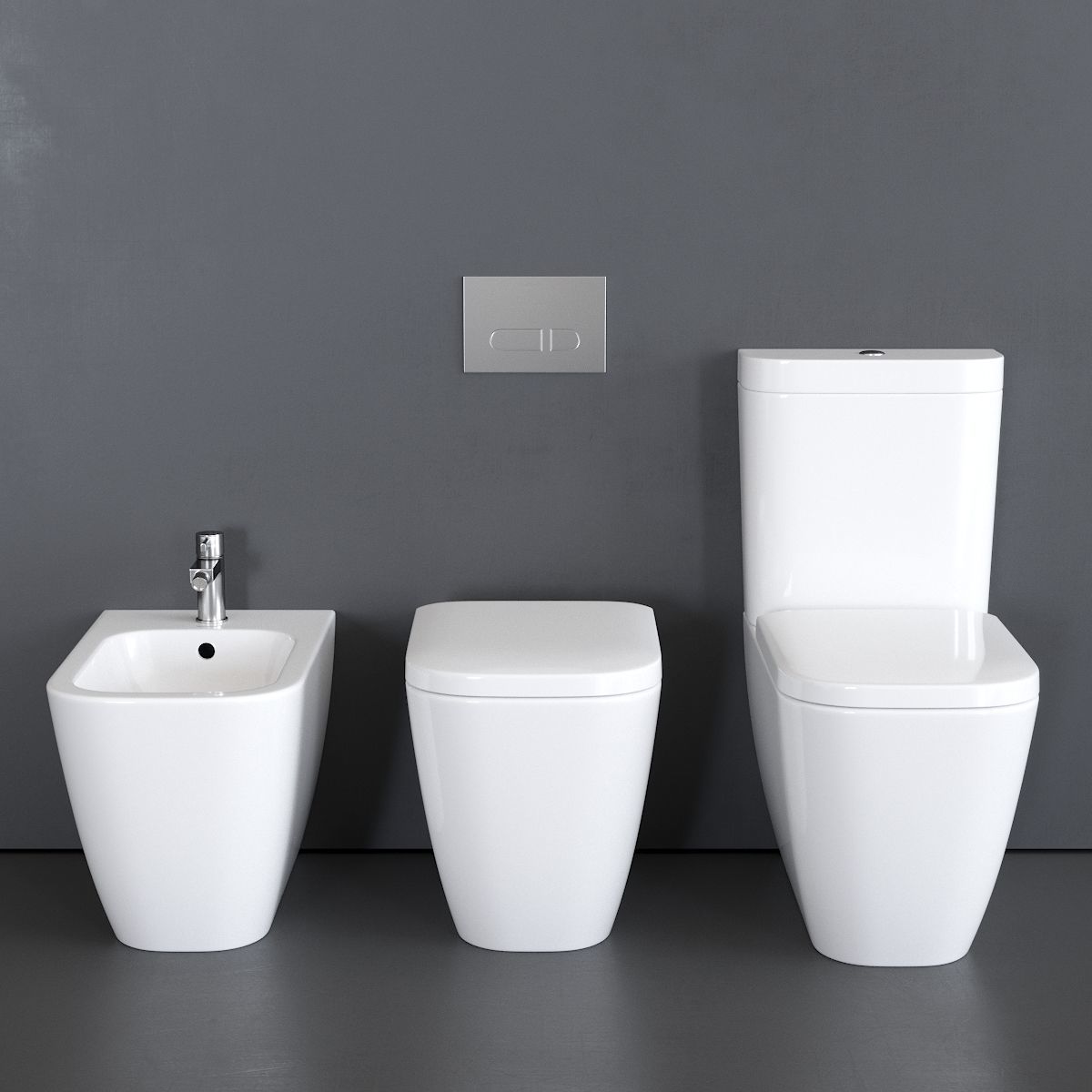 Duravit HAPPY D 2 WC Low-poly 3D model_3