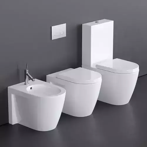 Duravit Starck 2 WC Low-poly 3D model