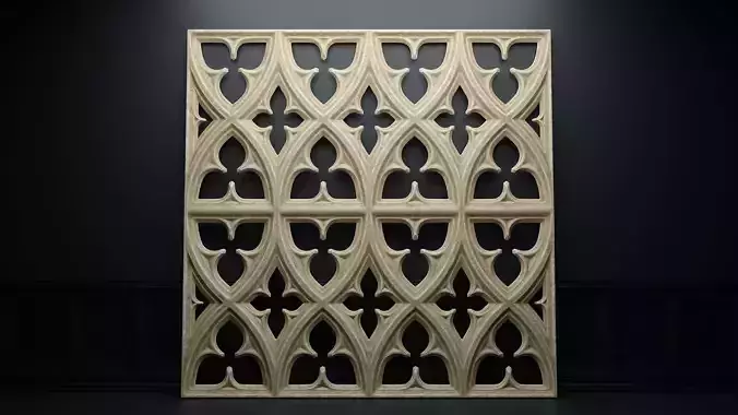 Paneling belonging to Carlisle Cathedral  1842 V1 3D model
