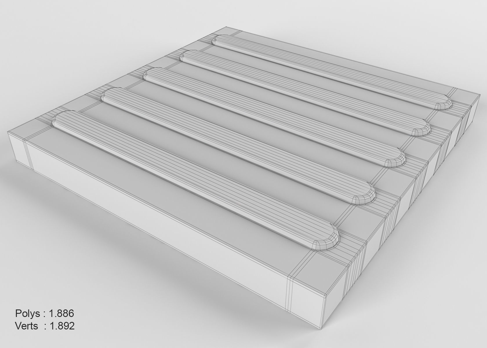 Disabled stone on pallet 3D model 3D model_11
