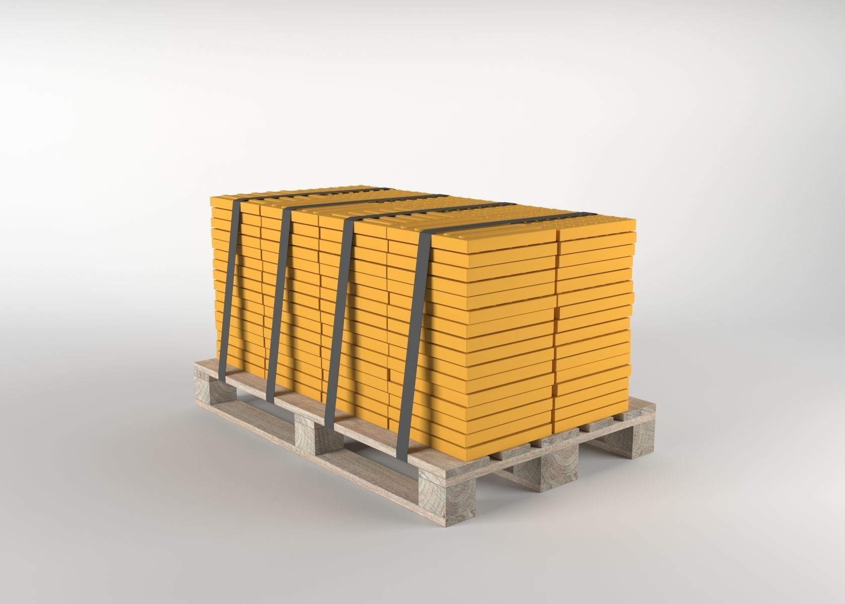 Disabled stone on pallet 3D model 3D model_2