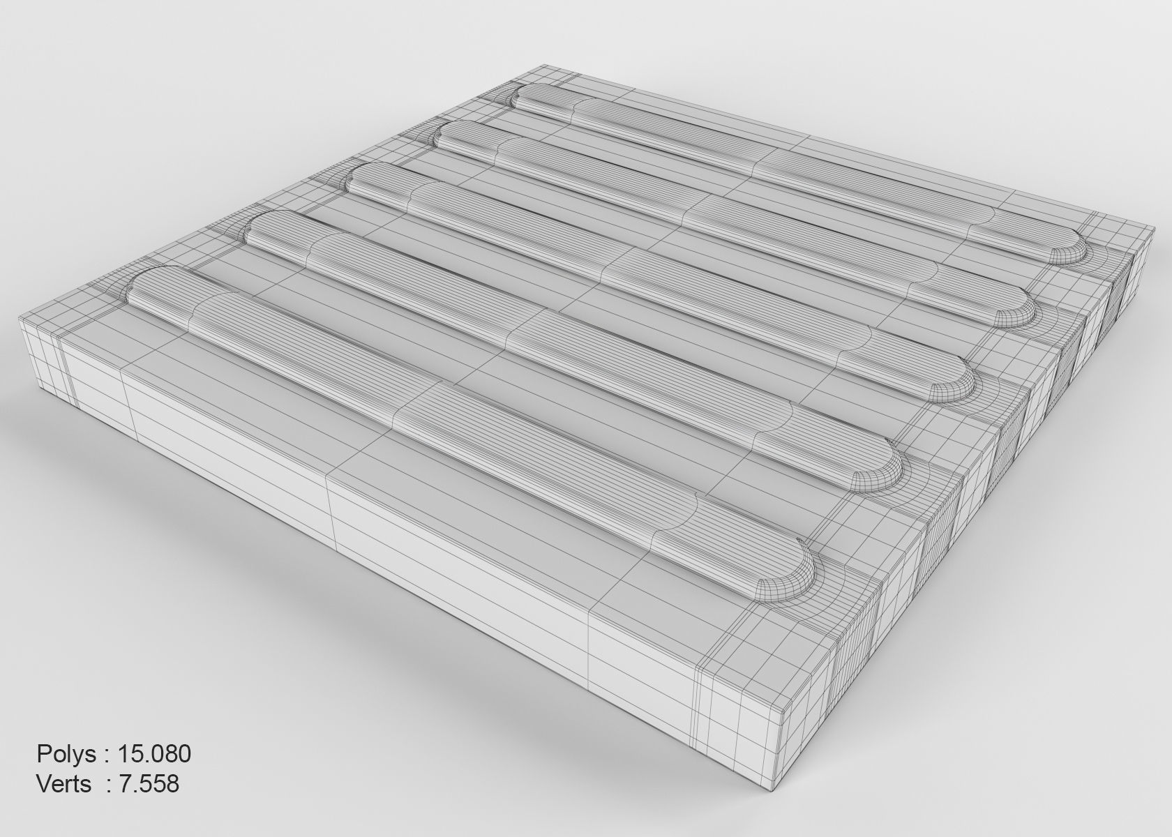 Disabled stone on pallet 3D model 3D model_12