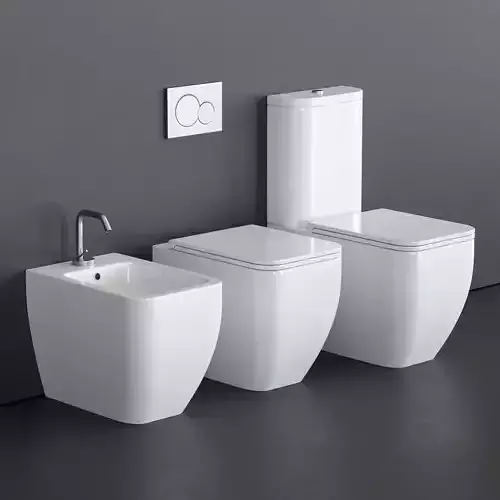 Scarabeo Ceramiche Teorema 2 0 WC art 5138 art 5139 art 5140 Low-poly 3D model