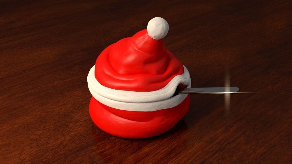 christmas santa-hat sugar bowl Free 3D print model_0