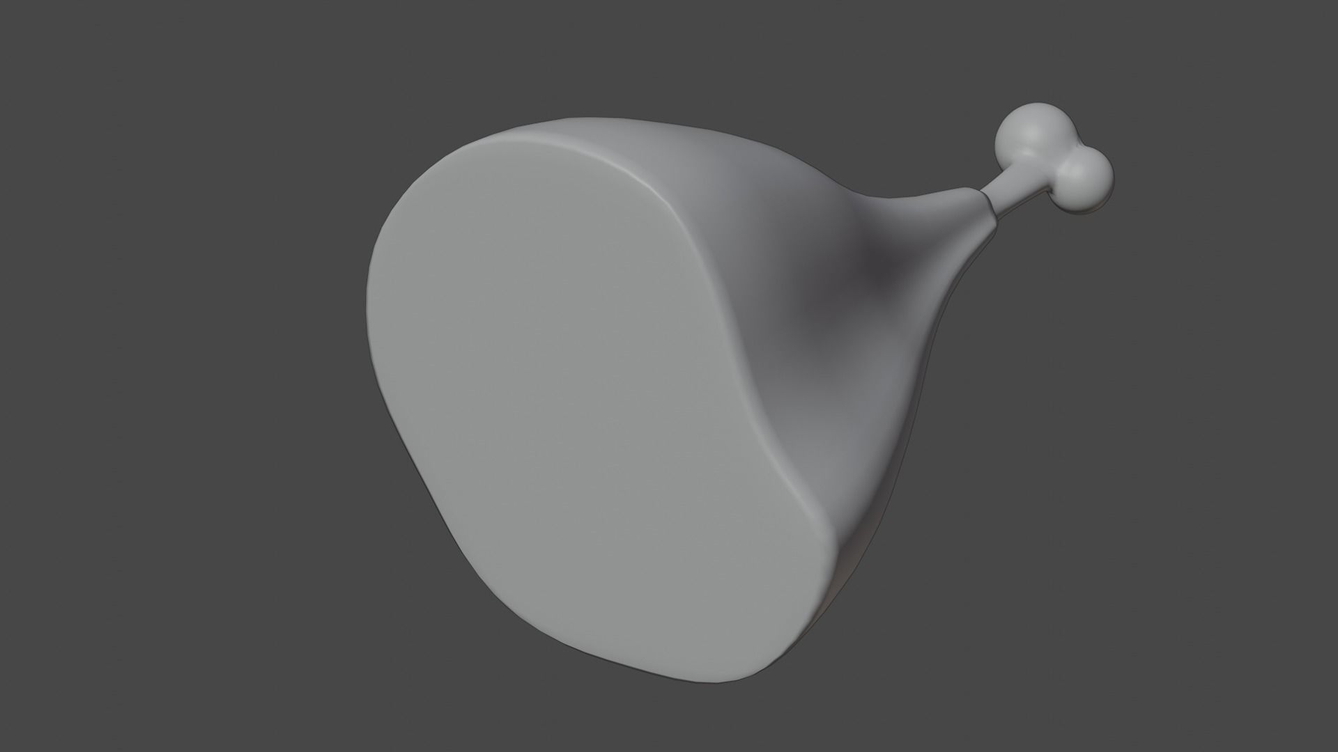 Piece of meat Low-poly 3D model_1