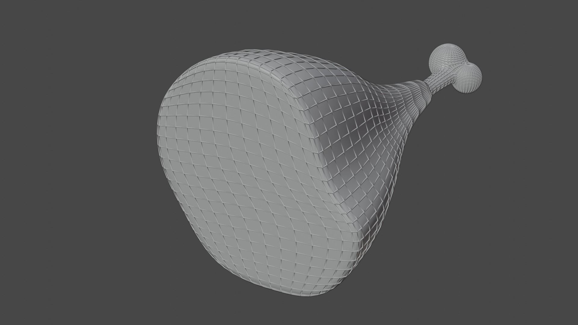 Piece of meat Low-poly 3D model_2