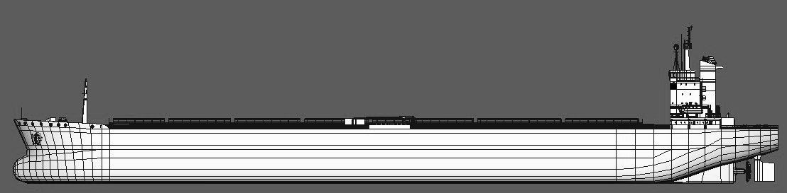 Tanker Panamax 245m Low-poly 3D model_3