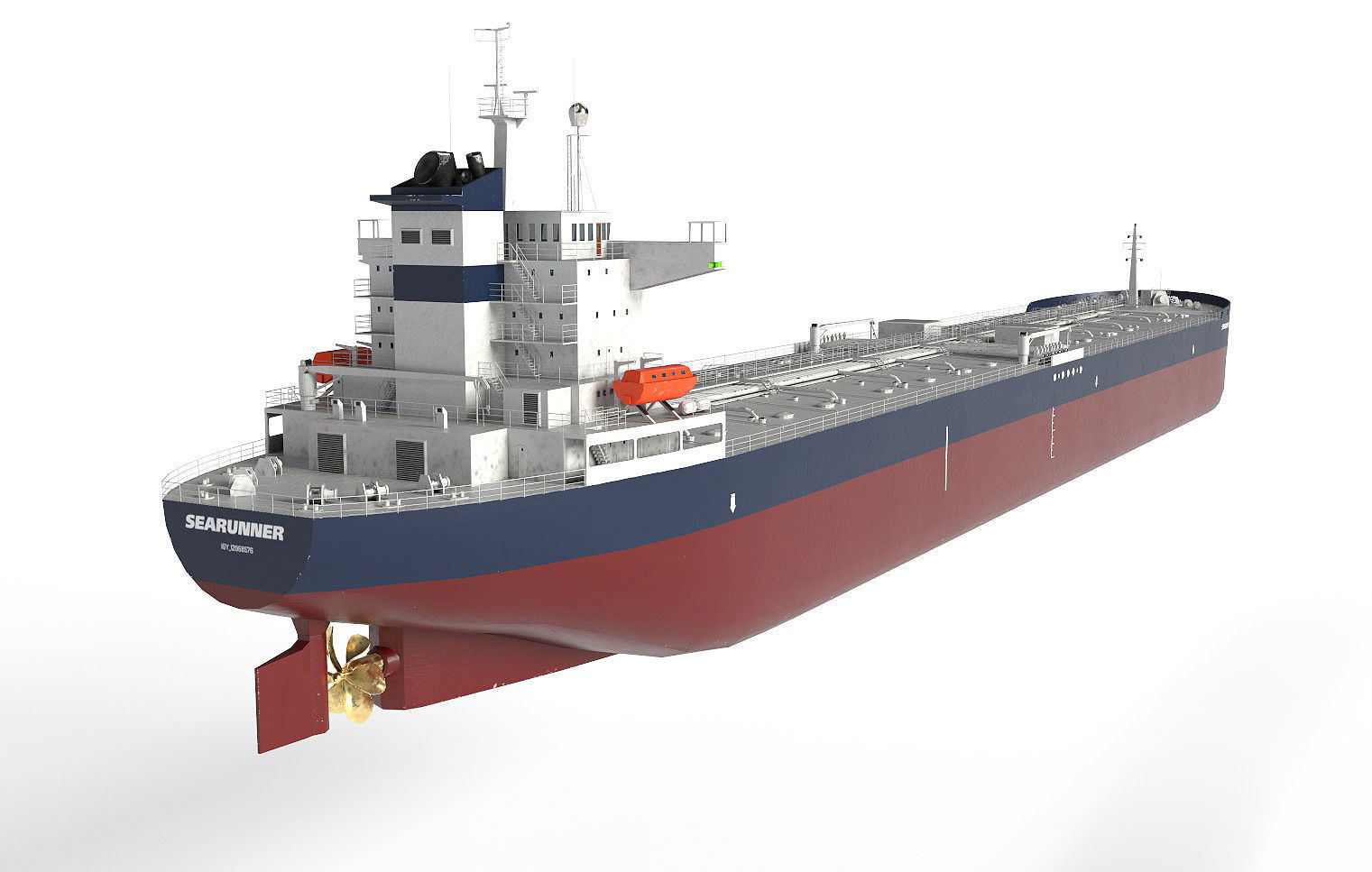 Tanker Panamax 245m Low-poly 3D model_1