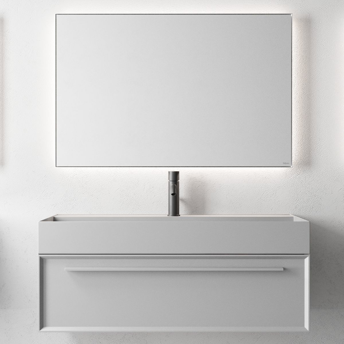 Falper 7 0 Set 2 Wall-mounted vanity unit with drawers Low-poly 3D model_2