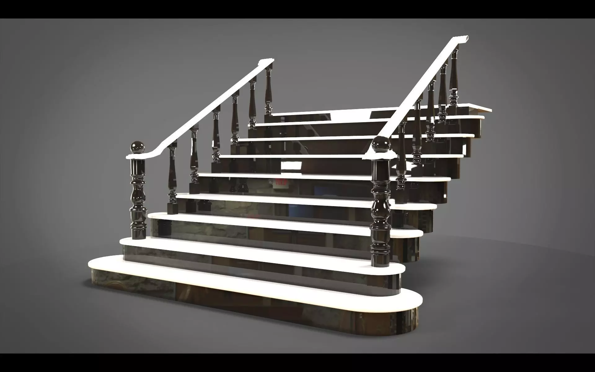Classic stairs  3D model_0