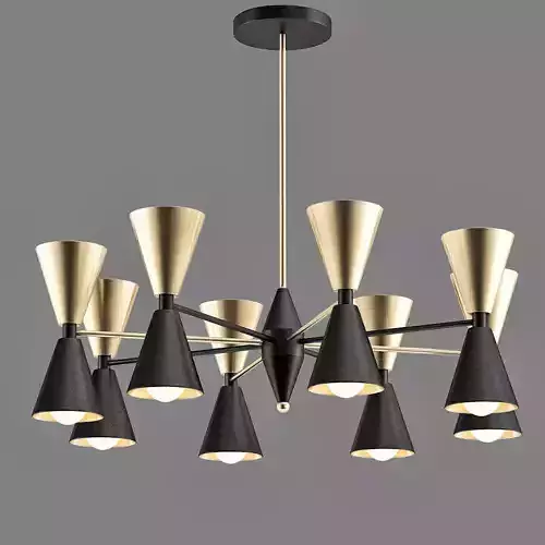 CAIRO CHANDELIER BLACK AND GOLD