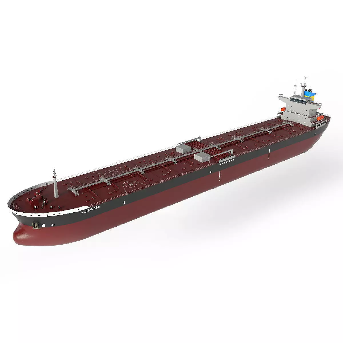 Tanker Panamax 245m Low-poly 3D model_0