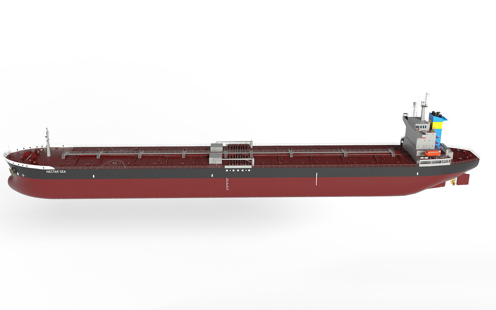 Tanker Panamax 245m Low-poly 3D model_2