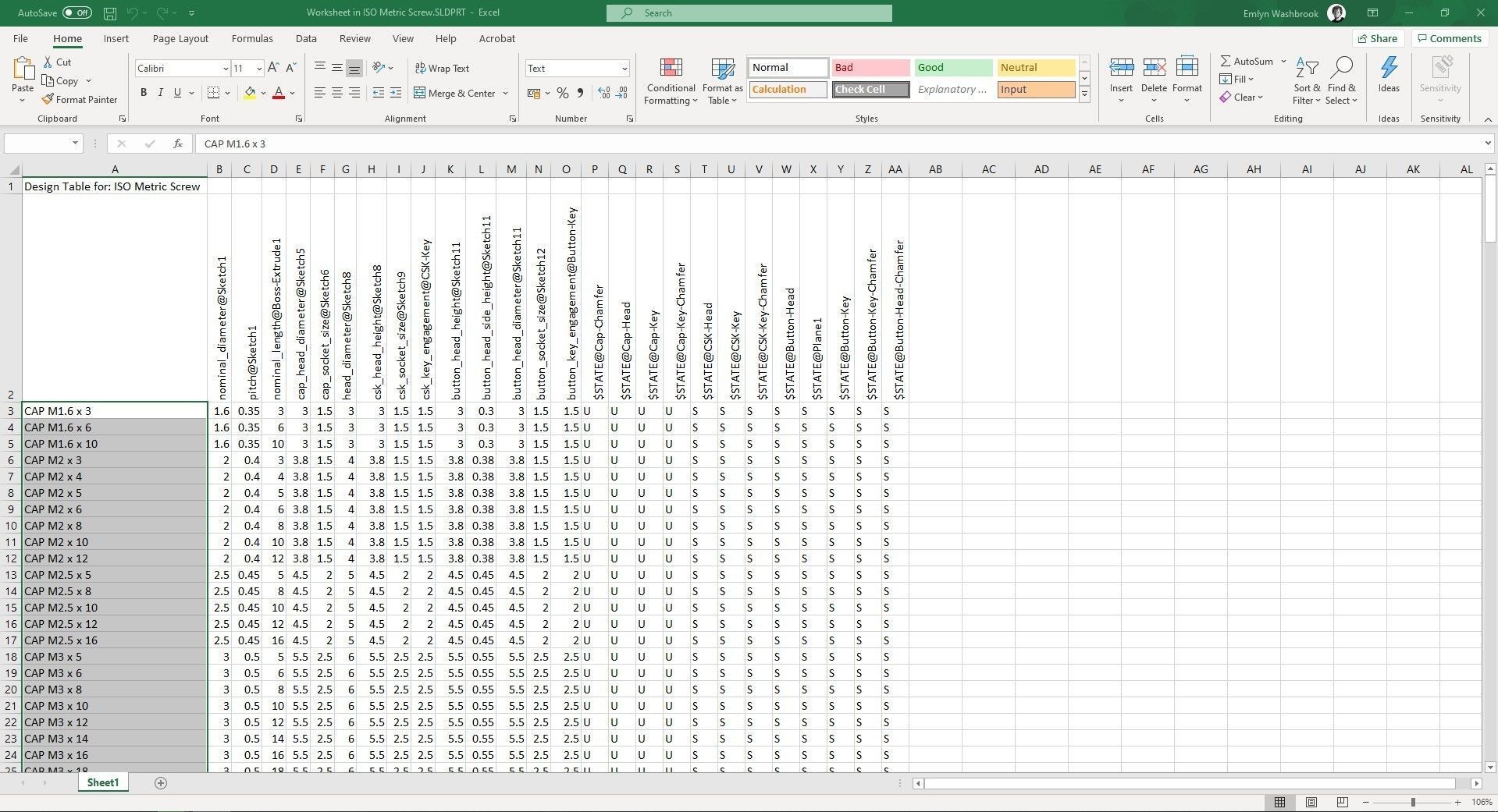 ISO Metric Hex Screws Kitbash 3D model_13