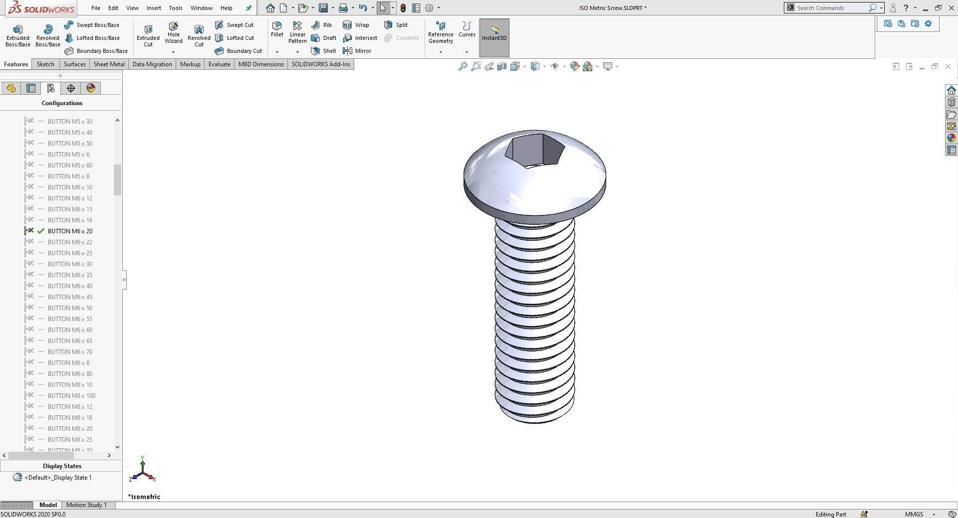 ISO Metric Hex Screws Kitbash 3D model_12