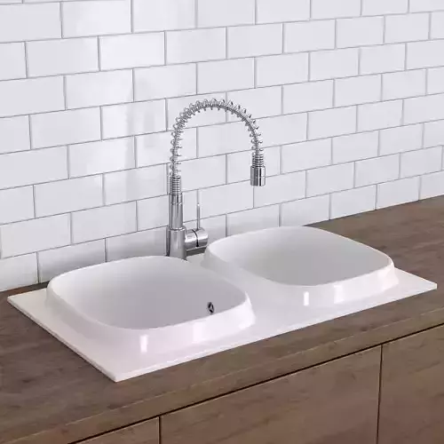 Scarabeo Ceramiche UP kitchen sink Low-poly 3D model