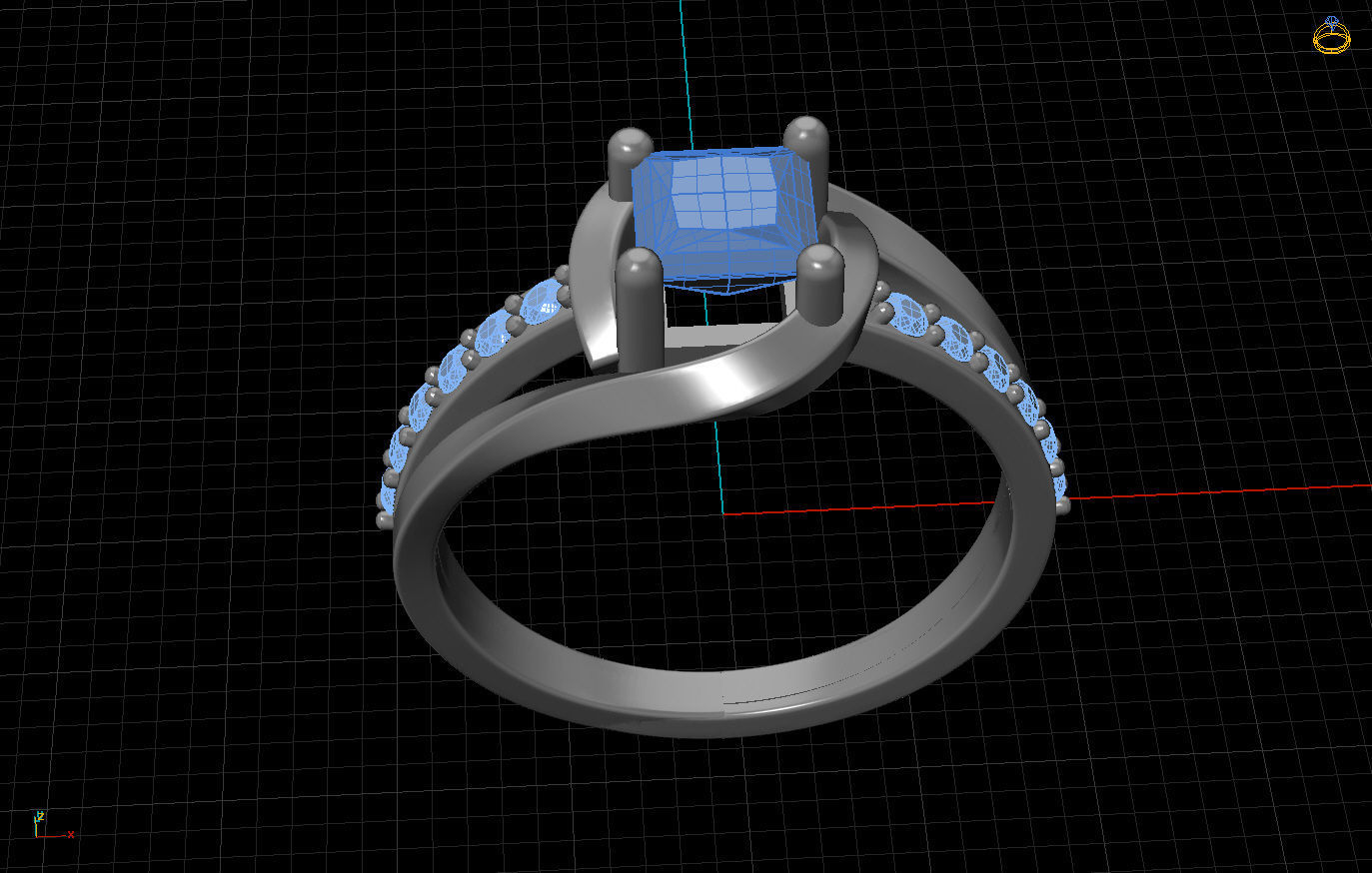 Woman Ring 3D print model_4