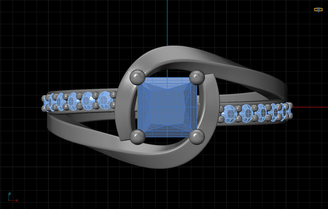 Woman Ring 3D print model_5